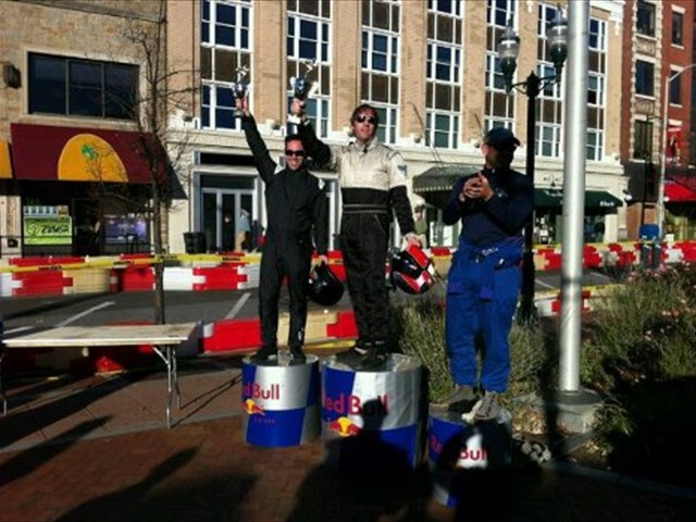 Ennis Bragg competing in the Stamford Street Race
